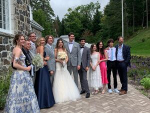 Nicole de Boer Instagram - We had such a beautiful weekend in Sainte Agathe, Quebec at my niece’s wedding. 
Congratulations Elle and Ben!! 🥂💕🐾🎉🏰❤️