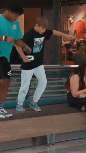 Nidal Ajib Instagram - She wasn’t even fazed 😂😭.. @kiidclarkk 
.
Comment if you think we should make a sneaky flips YouTube video! ▶️🤫
..
#flips #sneakyflips #talent #comedy #mall
