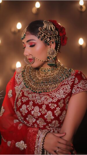 Nidhi Bhavsar Instagram - The enchantment of Sanjay Leela Bhansali’s creations captivates all who experience it. One cannot help but marvel at the sheer beauty of ‘Heeramandi’ and the hard work of the entire team, and I am still at ep 1! 
The reel is my own attempt, sought to immerse myself in that same magic..

MUA @makeupby_payaljain 
📸 @_.ksg_photography._