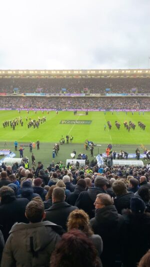 Nigel Owens Instagram - Office view today. Great stadium. @BBCSport @MurrayfieldStad @SixNationsRugby