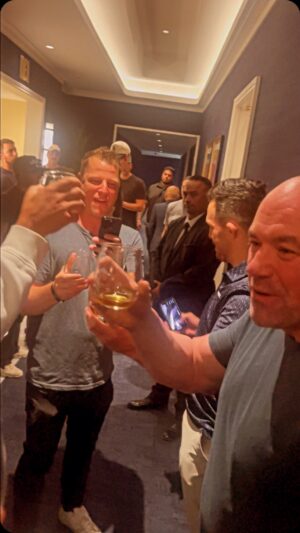 Nik Richie Instagram - What a ride with @_____john_ as we were the good luck @danawhite needed to win 2 mil @fontainebleaulasvegas. I had full diarrhea watching him play $750k hands. What a swing. You are welcome.

@howlerheadwhiskey @happydad #UFC #LasVegas