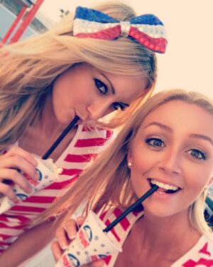 Nikki BreAnne Wells Instagram - snow cones & sparkles✨ happy early 4th from @shelbytweten & I 👸🏼👸🏼