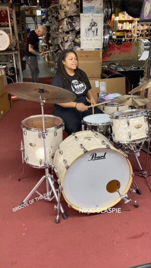 Nikki Glaspie Instagram - Groove of the day @nikkidrums #mikedillon