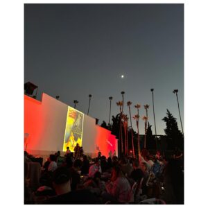 Nikki Griffin Instagram - Another great night at Cinespia watching a movie under the stars with such lovely company! The drone show was so cool and we had all the snacks! 
•
•
•
#cinespia #hollywoodforevercemetery #hollywoodforever