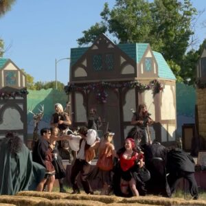 Nikki Griffin Instagram - Had the most magical time at the Renfaire on Saturday with the lovely Lady Lyndon Smith. We enjoyed the stunt performance of Aaron Bonk as he dazzled with his whips and swords. We threw axes- both of us hitting the target, but never managing to make it stick. And we danced, drank and pet llamas! Huzzah!

#renaissancefaire #renaissancepleasurefaire #huzzah