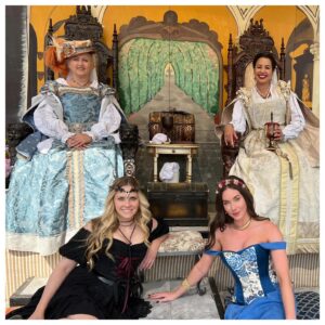 Nikki Griffin Instagram - Had the most magical time at the Renfaire on Saturday with the lovely Lady Lyndon Smith. We enjoyed the stunt performance of Aaron Bonk as he dazzled with his whips and swords. We threw axes- both of us hitting the target, but never managing to make it stick. And we danced, drank and pet llamas! Huzzah!

#renaissancefaire #renaissancepleasurefaire #huzzah