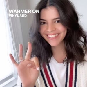 Nikki Yanofsky Instagram - Well, damn. 😅it does sound warmer on vinyl though 🎶. #putafingerdownchallenge #jazz