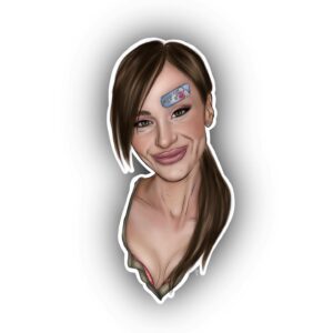Nikola Donéová Instagram - Booooooooom! 💣🔥😯
_
ART BY @f.zachoval 
_
Děkuji za 2. art! 🤍🙏🏻 1. s hlavou dohola a teď tento UPDATE. Mám pocit, že moje náplast místo obočí se stane stejným symbolem jako byla oholená hlava! 😂