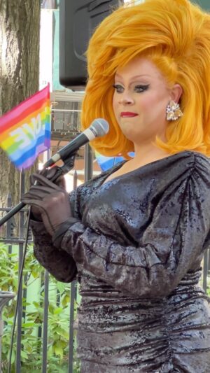 Nina West Instagram - Happy Pride 💖

As we find ourselves in the final weekend of Pride Month and celebrating the 55th anniversary of the Stonewall Riots, which happened in Greenwich Village in NYC, I wanted to share this clip.

At the beginning of the month, I was asked to honor Howard Ashman at @stonewallnps with his song “Sheridan Square” - a song he cowrote with @alanmenken ♥️

Written while the AIDS epidemic was raging and claiming the lives of thousands of queer people, Howard put to words the stories of friends struggling with the deafening silence that fell over the heart of a community because of the extreme loss of life due to the AIDS virus. 

And as so many of us will celebrate Pride this weekend in New York and around the country, I wanted to take a moment to remember an entire generation of brilliant, beautiful souls lost to AIDS. I wanted to take a moment to lift up and celebrate those who held people dying from AIDS and gave them humanity when much of the world turn their backs on them and our LGBTQIA  community - specifically offering gratitude to the lesbians in our community who took care of so many gay men dying.

Sheridan Square and Christopher Street represent so much of what our movement comes from and where it should go. Very grateful to have the chance to celebrate the memory and legacy of Howard Ashman and remember the lives of those lost in our community in this location, as many mark and celebrate here all throughout the year. 

Thank you Ryan and Aaron for having me. Thank you Alan. Thank you Cole, for filming this.
Happy Pride.

#pride