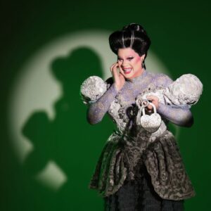 Nina West Instagram - Never a bridesmaid. Always a bride. 👰🏻🩶🪓💍

Proud nerd here. Major geek. And I am really amped that I got to do this runway the way I did it, all Haunted Mansion inspired!  There is something about the great storytelling behind Disney’s Haunted Mansion. It’s that @waltdisneyimagineering 🪦 From the start of the queue all the way through to the very last step outside of the attraction, the story of Gracey Manor and its inhabitants has been one that has fascinated me for years. And in this runway, I got to bring to life my own ghost bride. 

First, I should say, when we were given the prompt of “Widow, Weep For Me” - the name of the 1st episode in the second season of Murder, She Wrote, my mind when to a Jessica Fletcher inspired runway look, but my heart went to this Haunted Mansion story. In her earthly existence, Beth Knell was addicted to getting married. But what to do with all those husbands she was collecting? Don’t axe me! 🪓That secret is buried deep! But I think I hear wedding bells…again! 🔔💍

👗 @florencedlee 
🎩 @thedragdandy 
💄 @callitodeh 
📸  @jenniferlenglert 

Dress design sketch by @florencedlee 

#rupaulsdragrace #allstars9 #ninawest #nineconic #hauntedmansion
#florencedlee