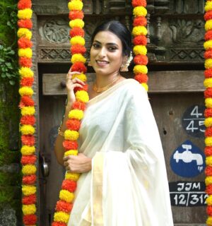 Nisha Jagadeeswaran Instagram - Happy onam..😊

Mua sumithra_makeup_boutique 
Captured @mayaphotography_2