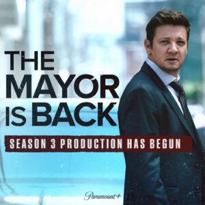 Nishi Munshi Instagram - He sure is. 👊🏽 Back in action. @MayorOfKingstown season 3 has started production! #MayorOfKingstown #ParamountPlus