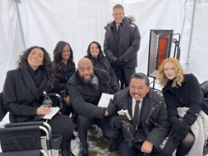 Nishi Munshi Instagram - We started Season 3 in the snow ❄️ and are now filming our last few episodes. Xoxo Tracy - New season airs June 2, 2024 @mayorofkingstown @paramountplus #Teamwork #Pittsburgh #Seasons #cast #crew #cutiepatooties