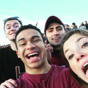Noah Gray-Cabey Instagram - Yes, of course we were all sober. #harvardyale #crimson #firstselfiepost
