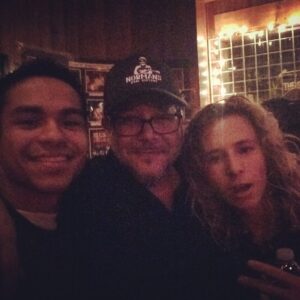 Noah Gray-Cabey Instagram - Always a great Saturday night when I get to hang with the most badass manager in town and his crazy talented son. If you haven't already, you gotta check out his band Melted Vinyl! Sam's got the chops to back up the locks.