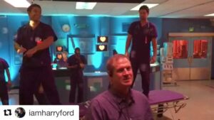 Noah Gray-Cabey Instagram - @iamharryford is giving me the advice I desperately need, as usual! @hollingsworthb have you ever seen two more serious dancing doctors?! Tune in to see us break it down tonight!!!! #codeblack #DrDixon #danceparty