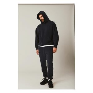 Noah Mills Instagram - slightly faded 😏 enzyme washed black fleece @nm.athletics #deadstockcotton #everydaytypepiece