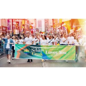 Noah Reid Instagram - Happy Pride!!! Couldn’t be more proud of my dear friend @instadanjlevy who is a GRAND MARSHALL of @nycpride today on the 50th anniversary of the first Pride March! So many steps have been taken, so many walls broken down, and so much work left to do. Love to you all! ❤️🧡💛💚💙💜🖤🤎🤍💞 (this photo from the 2018 Toronto Pride Parade)