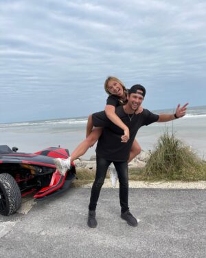 Noah Schnacky Instagram - Happy Birthday Allie 😂🎉 You look like a child in this. So proud of the woman God has made you into! You’re a leader, An amazing sister, and You are changing the world! I’m so grateful we get to do life together ❤️