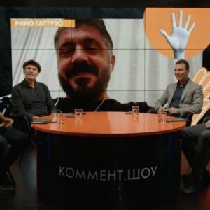 Nobel Arustamyan Instagram - Рино Гаттузо с нами до и после матча Зенит - Ювентус в @comment_show_ ! Grazie mille Mister per tutto! ❤️