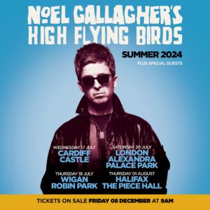 Noel Gallagher Instagram - JUST ANNOUNCED! Summer 2024 shows!
Tickets go on sale on Friday 8th December, 9am 
🎟: https://NoelGallagher.lnk.to/summer2024 or the link in bio.