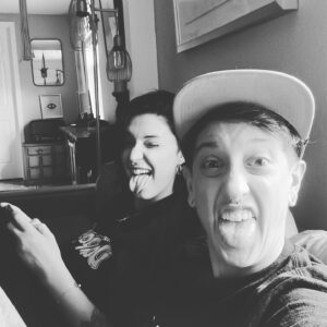 Nora Hewitt Instagram - It’s Sunday morning and she says “put on the Shining”. @rachel.the.sicilian you are my perfect little soulless mate, my dark passenger, I couldn’t imagine this shit show with out you❤️👹❤️ #mysicilianwife #babysnakes #marryyourbestfriend #babygirl