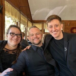 Nora Hewitt Instagram - Despite the circumstances, it swells my heart seeing these guys.  2 funerals in 2 months, ready for this year to be over and to making new memories with the ones I love in 2024 #family #friends #sht #bestfuckingfriends #hometown #cindy #lamarr #rip