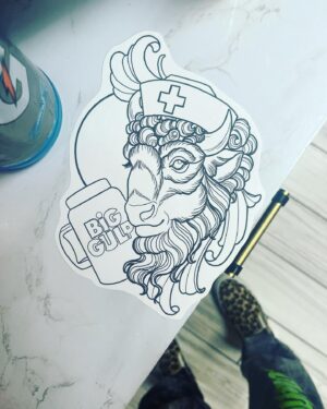 Nora Hewitt Instagram - 👉🏼👉🏼👉🏼 swipe for more images

Christmas has begun! Rachel and I got each other tattoos for Xmas 🎅🏼🎄 I got this tattoo for my late grandma Dawn, it’s very personal and special to me. @madamefirecrackertattoos literally took the images I had in my mind and manifested them into reality. This is the perfect tribute to my badass Grama Dawn or as we liked to call her , Buffalo Grama…she was a nurse, and a diet pop addict. She always came with a big gulp in hand. I miss her so much , now every time I look at my leg I can see her and celebrate her life. #Dawn #rip #tributetattoo #gramatattoo #buffalo