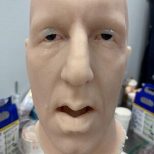 Nora Hewitt Instagram - Scroll👉🏼👉🏼👉🏼 

More bts photos of the @actordouglastait head build. My boyyyy @codyjwilkins secured me a copy of Doug’s melon, which i molded and casted up in silicone. Once I got my pull I had to sculpt in open eyes, as well as opening up the mouth, and sculpting detail to the neck wounds🤙🏼 #sfx #props #headswillroll #neverhikealone2