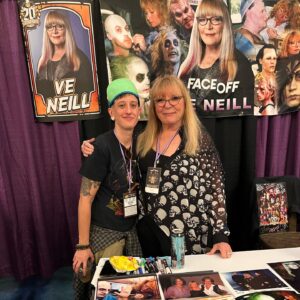 Nora Hewitt Instagram - Feel like it’s been a lifetime since I have seen @therealve, it was so wonderful to catch up❤️ #faceoff #spookyempire  #syfy
