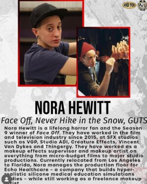Nora Hewitt Instagram - I will be taking part in the macabre makeup artist panel on Saturday 1:15 in room E at @spookyempire ,  come talk shop with me and the other artists:)
