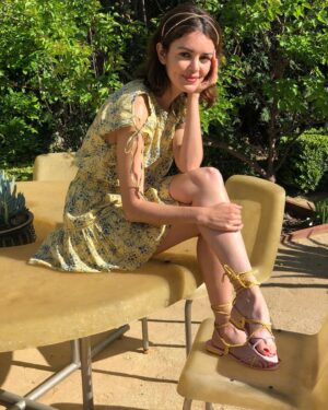 Nora Zehetner Instagram - My friend sent me this photo and informed me it was taken 3 years ago. I said, surely not, and so she double checked and confirmed that, yes, it’s from 2019. Isn’t it weird that 2019 feels like a lifetime ago? Anyways, here’s me dressed like an Easter egg (which reminds me I need to go get a bag of the Cadbury mini ones because they’re the best). @maxmagpie 🐣