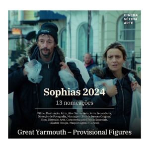 Nuno Lopes Instagram - Três filmes que me orgulho muito de ter feito estão nomeados para os Prémios Sophia.
Fico tão feliz.
Obrigado @academiaportuguesadecinema 
.
- Great Yarmouth- Provisional Figures de Marco Martins
- Mal Viver de João Canijo
- Os Demónios do Meu Avô de Nuno Beato
.
.
.
As fotos das nomeações foram roubadas descaradamente ao @cinema7arte e a foto da minha personagem do Mal Viver / Viver Mal é do maravilhoso @tom.v.vieira 
.
#premiossophia #cinema