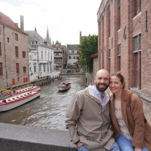 Nuran Evren Şit Instagram - From Brug with Love 💙 Dark grey sky nor wind and rain could kill the joy of being in this ancient city on Our Second Anniversary. Happy Together baby🌹@barbaros_yaras #brugge #weddinganniversary #june #love