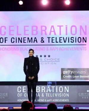 Nzingha Stewart Instagram - I haven’t posted anything in a while. With all that’s been going on the world, it’s been like who cares… but last night I got to present an award to @camilamorrone who is a wonderful actor who worked her ass off and so deserved this. We did a thing and it was a night. #celebrationofcinemaandtelevision #criticschoiceawards #daisyjonesandthesix