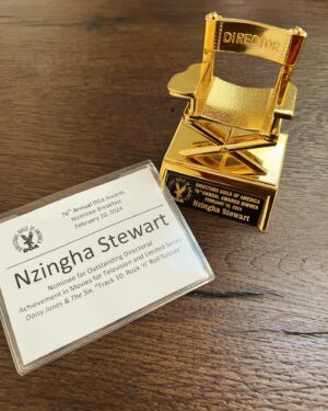Nzingha Stewart Instagram - Well I didn’t win…  but I kind of felt like I did. 

It was so wonderful to be in a room full of my peers, inspiring to hear and feel their deep love of cinema, and it TRULY was an honor to be nominated for a show that I loved so deeply. Thank you DGA for a stone cold gas.
Thank you EVERYONE on #TeamDaisy for making it possible for me to be in the room where it happens ❤️
#dgaawards #directorsguildofamerica

💄 @mylahmorales 
💇🏽‍♀️ @colormenatosha