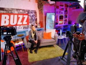 Odreii Instagram - watch my stories for the interview link 👈🏾 had the pleasure to visit @buzz_access yesterday 📍 in LA 
and chat about music, languages and the new album 💿 Sweatin’ Gold out now

@mbmcmusic 
@karyzmaagency 

#odreii #buzz #artistspotlight #bts