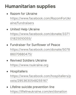 Olena Sydorchuk Instagram - Wondering how to help Ukraine? 
Here you can find some links:

https://how-to-help-ukraine-now.super.site

#ukraine #ukrainehelp #ukrainedonations #ukrainefunds #ukrainewar #ukrainearmy #redcrossukraine #ukrainianmilitary #war #saveukraine #staywithukraine