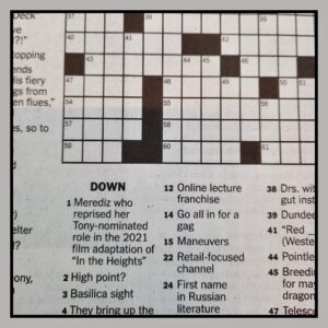 Olga Merediz Instagram - I made it to the @nytimes! Paciencia y fe.

Thank you New York Times! 
.
.
.

#abuelaClaudia #intheheights #nytimecrosswordpuzzle #Pacienciayfe #linmanuelmiranda #olgamerediz
