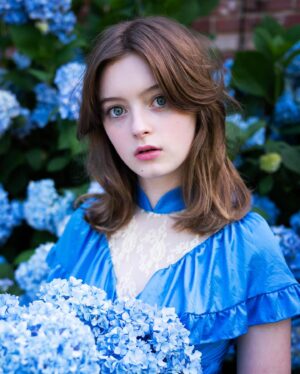Olive Elise Abercrombie Instagram - 13 🎉 6.1.24 

Yearly birthday portraits with the blue hydrangeas 💙