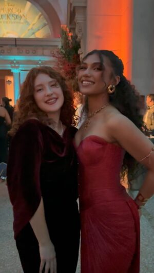 Olivea Morton Instagram - #meangirlsunite  This duo though! 🧡

And speaking about meanies, I am so excited to watch @auliicravalho and the rest of the cast in #meangirlsmusical 😆 Auli’i congratulated me on booking my role on PJO and it blew my mind!  I am so fangirling over her 🩵💕