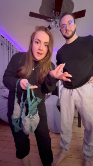 Olivia Leclerc Instagram - La réaction de mon chum quand je lui montre mon nouveau kit de lingerie de chez @lilunderwear.shop 👀  #boyfriend #bf #boyfriendreaction #bfreaction #lingerie #lilunderwear #green #vert #reaction #couple