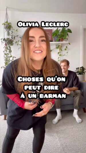 Olivia Leclerc Instagram - Choses que tu peux dire à un barman mais PAS pendant un trip à trois😂
@olivialeclerc1 @Samuel Arsenault
#humourqc #humoristeqc #lucasboucher