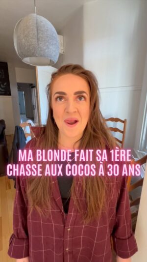 Olivia Leclerc Instagram - PLEIN DE BEAUX COCOS #chasseauxoeufs #coco #paques #blonde #fyp #fypシ #reels #humour #comedie #mtl #qc