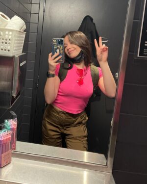 Olivia Steele-Falconer Instagram - Nothing more romantic than some selfies with toilet paper in it! Happy Valentine’s Day everyone💗💖💞💓