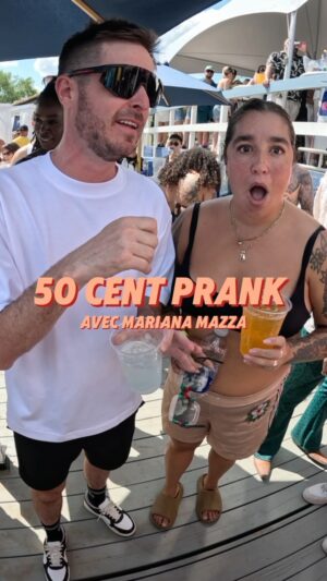 Olivier Primeau Instagram - On a prank @marianacherie et c’est du BONBON 😂😭😂 #prank #beachclub #50cent #ete2024 #quebec #montreal