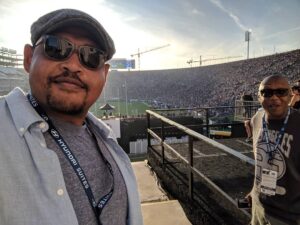 Omar Benson Miller Instagram - Crazy Day...time for a relaxing time at my night job #rams #nfl #vikings