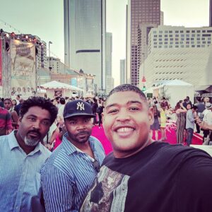 Omar Benson Miller Instagram - @lafoodwine With 2 of my favorite people!! Living that #joiedevivre #lafw