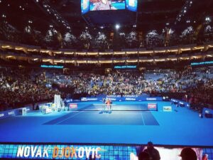 Omar Benson Miller Instagram - Always a good time @atpworldtour finals with @TennisChannel fam! Next time @djokernole gives me instruction it'll be on my serve #h4v #redhydrogen @red.hydrogen Great tournament