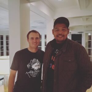 Omar Benson Miller Instagram - You never know where life will take you. #tbt with the Champ, young stud @jordanspieth Giving me some advice on my short game. #pga #golf #ebonyandivory